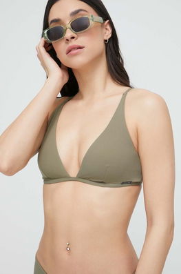 Calvin Klein Sutien De Baie Culoarea Verde, Cupa Usor Rigidizata Dama, Munte