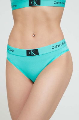 Calvin Klein Underwear Chiloti Culoarea Turcoaz Dama, Tricotaj