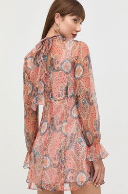 MAX&Co. Rochie De Matase Culoarea Portocaliu, Mini, Evazati Dama, Cocktail