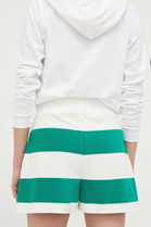 Polo Ralph Lauren Pantaloni Scurti Femei, Culoarea Verde, Modelator, High Waist Dama, Tricotaj