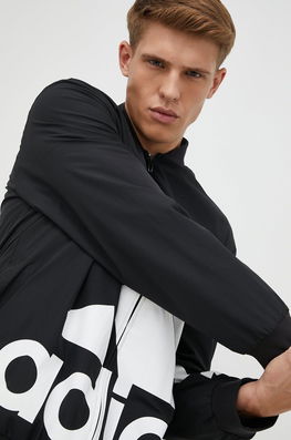 Adidas Geaca Bomber Barbati, Culoarea Negru, De Tranzitie Bărbaţi