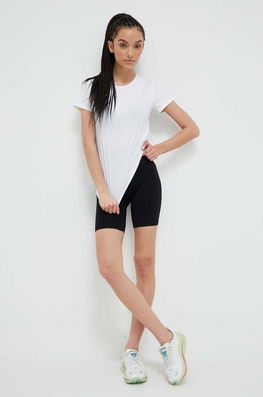 Casall Pantaloni Scurți De Antrenament Culoarea Negru, Neted, High Waist Dama, Tricotaj