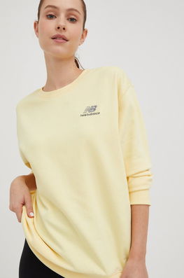 New Balance Bluza Femei, Culoarea Galben, Neted Dama, Cu Elastan