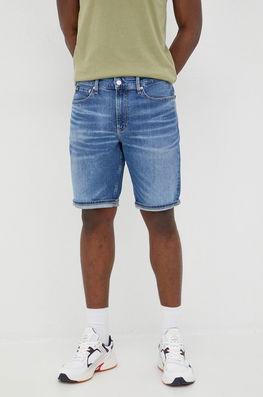 Calvin Klein Jeans Pantaloni Scurti Jeans Barbati, Bărbaţi Albastru, Bumbac