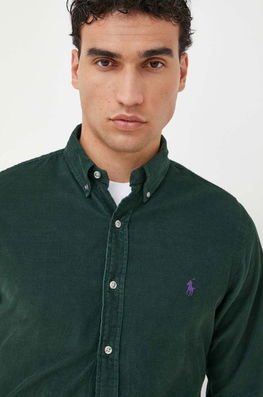 Down, Slim Polo Ralph Lauren Bărbaţi Verde, Bumbac, Casual