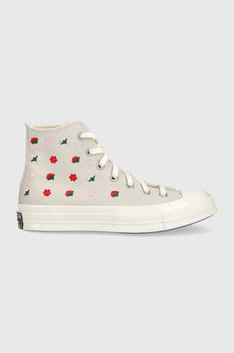 Converse Tenisi Chuck 70 Hi Femei, Culoarea Bej Dama, Textil