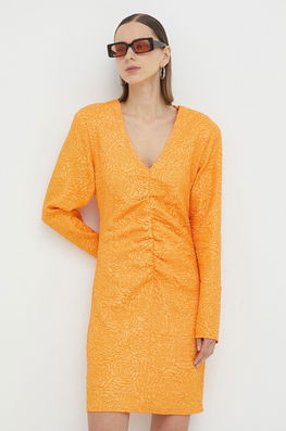 Gestuz Rochie MaisieGZ Culoarea Portocaliu, Mini, Mulata Dama, Panza, Cocktail