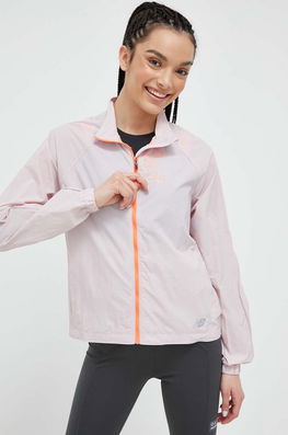 New Balance Jachetă De Alergare Printed Impact Run Light Pack Culoarea Roz, De Tranzitie, Oversize Dama