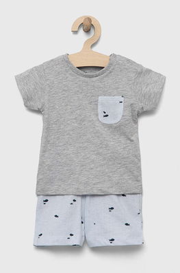 Zippy Pijamale De Bumbac Pentru Copii Culoarea Gri, Modelator, Set