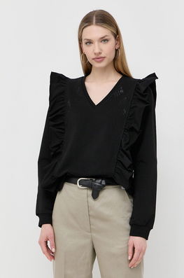 Liu Jo Bluza Femei, Culoarea Negru, Cu Imprimeu Dama, Cu Elastan