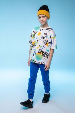 Coccodrillo Pantaloni De Trening Din Bumbac Pentru Copii Culoarea Albastru Marin, Neted Bleumarin