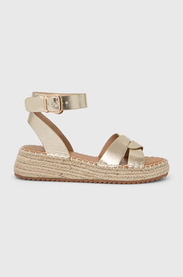 Answear Lab Espadrile Culoarea Auriu, Cu Platforma Dama, Imitatie De Piele