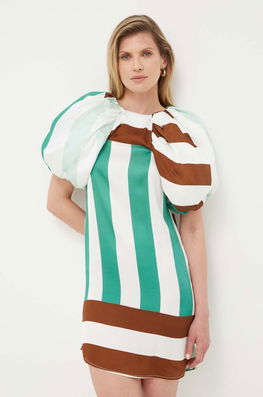 Silvian Heach Rochie Culoarea Verde, Mini, Drept Dama, Panza, Cocktail