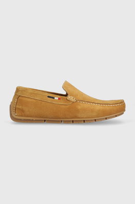 U.S. Polo Assn. Mocasini Din Piele Intoarsa RIVER Barbati, Culoarea Bej Bărbaţi, Casual