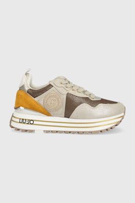 Liu Jo Sneakers Maxi Wonder 01 M Culoarea Bej BF295PX2534178 Dama, Piele Intoarsa