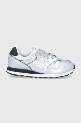 New Balance încălțăminte Din Piele Pentru Copii WL393EA1 Culoarea Argintiu, Cu Toc Plat Dama