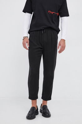 Young Poets Society Pantaloni Bărbați, Culoarea Negru, Model Drept Bărbaţi, Panza