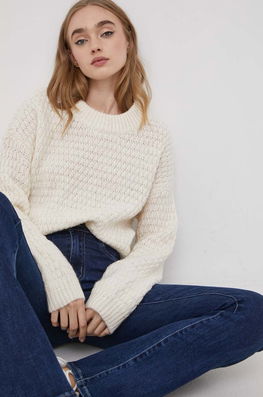 Vero Moda Pulover Femei, Culoarea Crem, Calduros Dama Bej