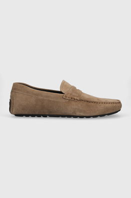 BOSS Mocasini Din Piele Intoarsa Noel Barbati, Culoarea Bej, 50492992 Bărbaţi, Casual