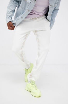 Adidas Originals Pantaloni H11475 Bărbați, Culoarea Crem, Cu Imprimeu Bărbaţi Bej, Tricotaj