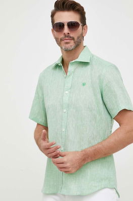 North Sails Camasa De In Culoarea Verde, Cu Guler Clasic, Regular Bărbaţi, Casual
