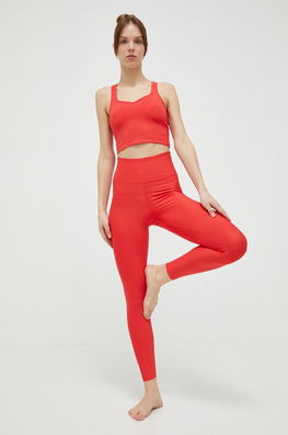 Casall Jambiere De Yoga Culoarea Rosu, Neted Dama, Tricotaj