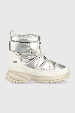 UGG Cizme De Iarna W Yose Puffer Mid Culoarea Argintiu Dama, Imitatie De Piele Intoarsa