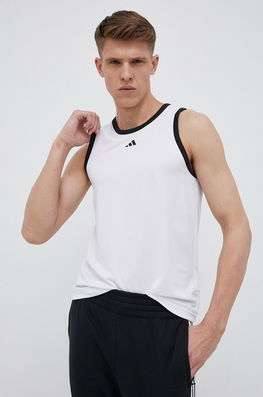 Adidas Performance Tricou De Antrenament 3G Speed Culoarea Alb Bărbaţi, Model Imprimeu