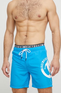 Bikkembergs Pantaloni Scurti De Baie Bărbaţi Albastru, Model Print