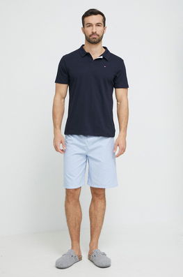 Tommy Hilfiger Pijamale De Bumbac Culoarea Albastru Marin, Modelator Bărbaţi Bleumarin
