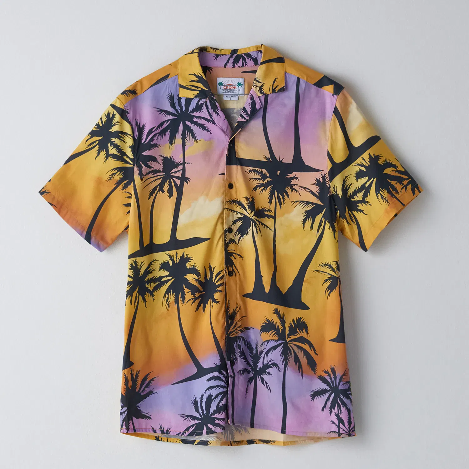 Cropp - Cămașă cu mânecă scurtă și motiv Hawaii - Albastru