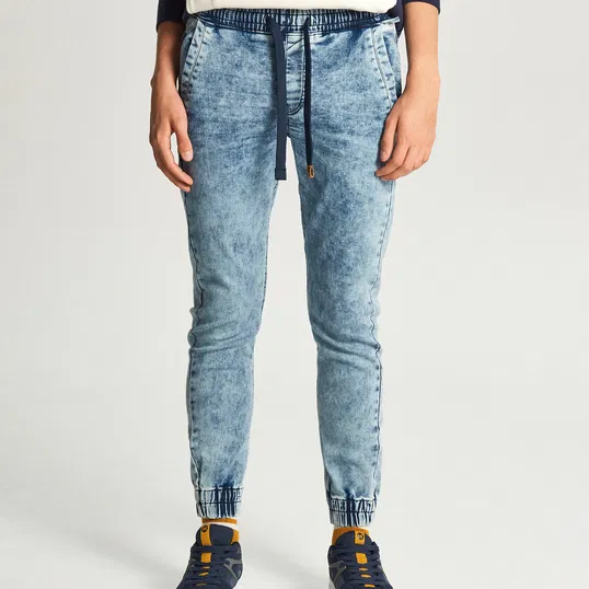 Cropp - Blugi jogger - Albastru