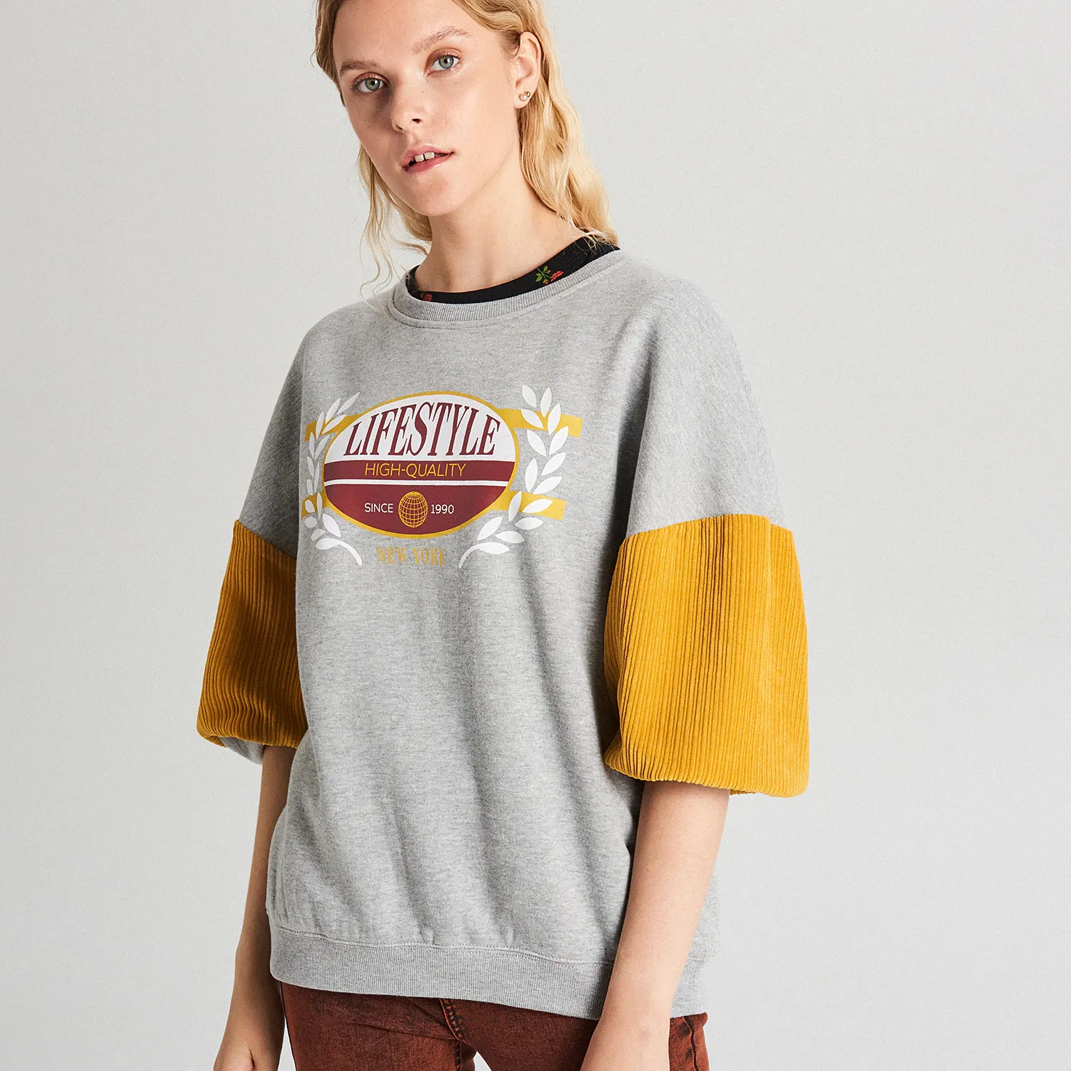 Cropp - LADIES` JOGGING TOP - Gri deschis
