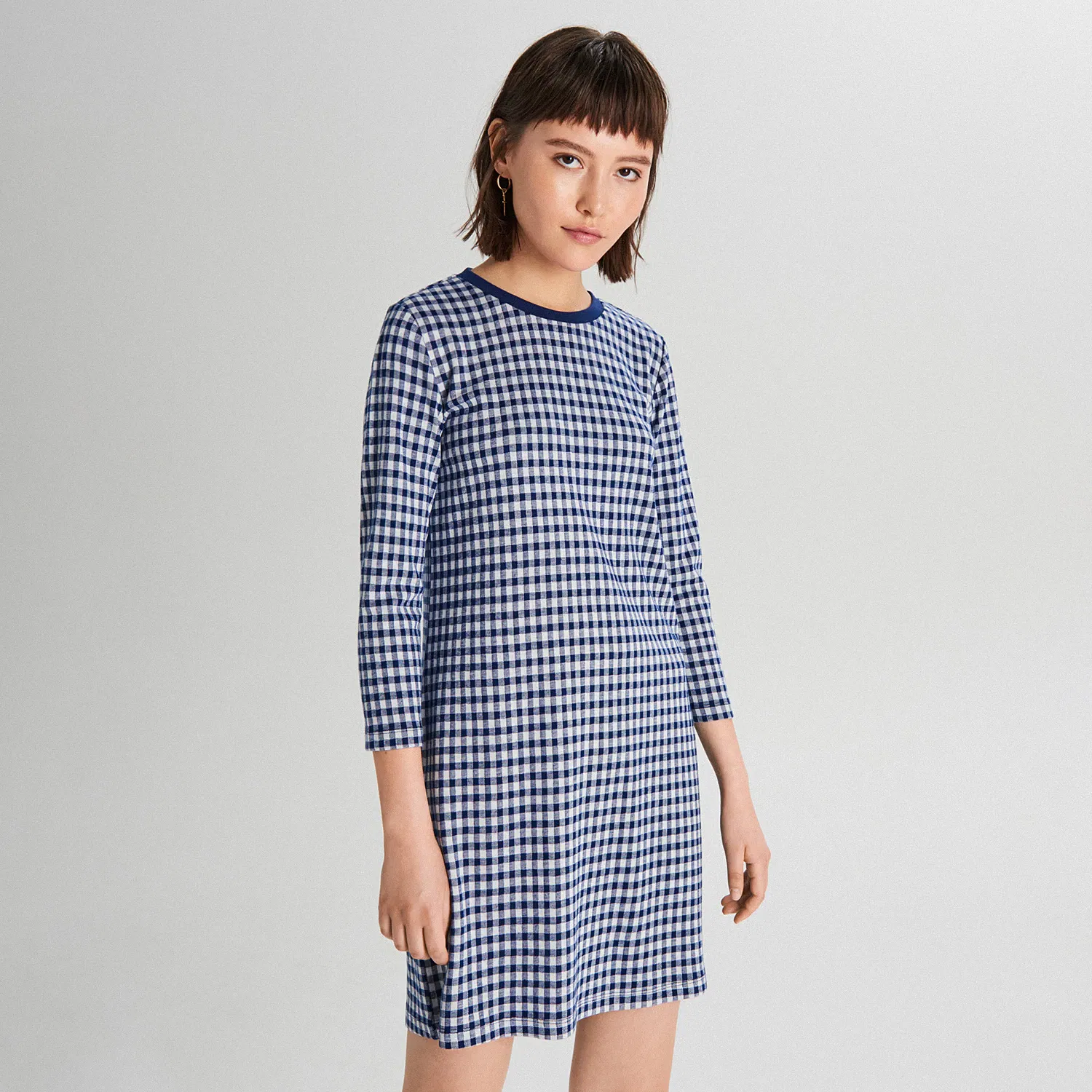 Cropp - Rochie în carouri - Albastru