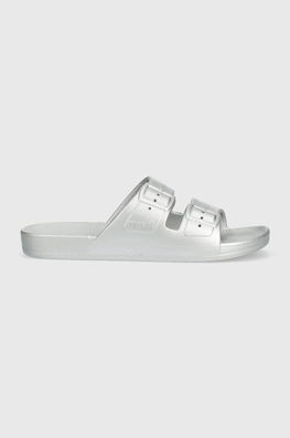 Freedom Moses Papuci SILVERADO Femei, Culoarea Argintiu, FM.SIL Dama, Sintetic, Toc Plat