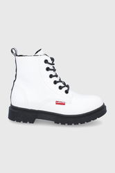 Levi's Bocanci Copii Culoarea Alb,, Imitatie De Piele