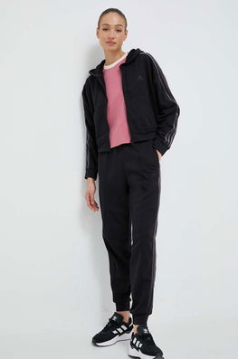 Adidas Trening Femei, Culoarea Negru Dama, Tricotaj, Model Imprimeu