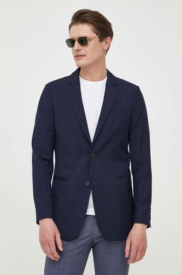United Colors Of Benetton Sacou Barbati, Culoarea Albastru Marin Bărbaţi Bleumarin, Panza