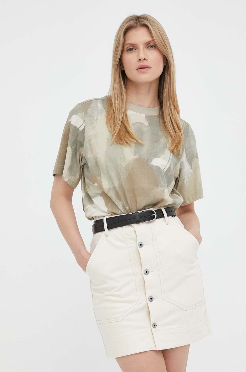 Star Raw Tricou Din Bumbac G-Star Raw Dama Bej