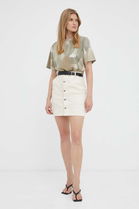 Star Raw Tricou Din Bumbac G-Star Raw Dama Bej