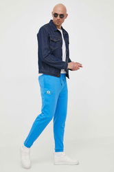 La Martina Pantaloni De Trening Neted Bărbaţi Albastru, Tricotaj