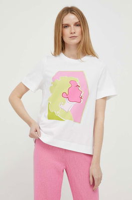 Rich & Royal Tricou Din Bumbac Culoarea Alb Dama, Model Print
