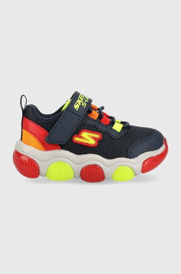Skechers Sneakers Pentru Copii Mighty Glow Culoarea Albastru Marin Bleumarin, Imitatie De Piele