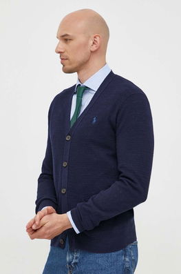 Polo Ralph Lauren Cardigan Cu Amestec De In Culoarea Albastru Marin Bărbaţi Bleumarin