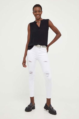 Answear Lab Jeansi Femei, Culoarea Alb Dama