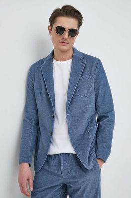 Emporio Armani Sacou Barbati Bărbaţi Albastru, Panza, Model Model Fin