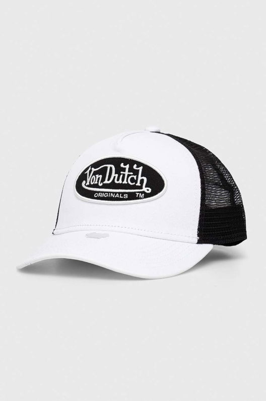 Von Dutch Sapca Culoarea Alb, Cu Imprimeu Bărbaţi