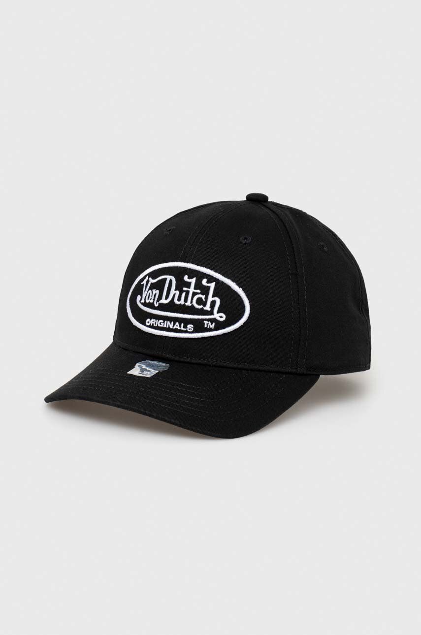 Von Dutch șapcă De Baseball Din Bumbac Culoarea Negru, Cu Imprimeu Bărbaţi