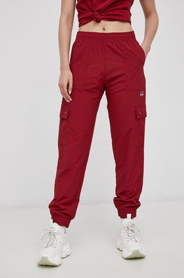 Champion Pantaloni 114565 Femei, Culoarea Bordo, Material Neted Dama Burgundia, Panza