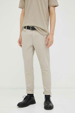 Les Deux Pantaloni Barbati, Culoarea Bej, Cu Fason Chinos Bărbaţi, Panza